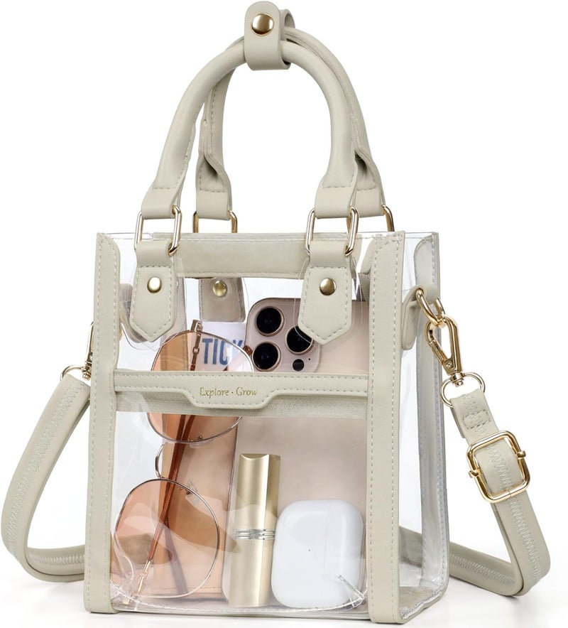 Packism Clear Bag for Stadium Events - Small Clear Purses for Women Crossbody Messenger Bag for Concerts Sporting Events - Image 1